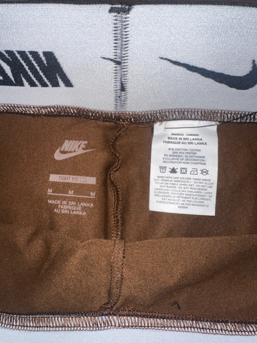 Nike high waisted leggings in cacao wow - Picture 5 of 5